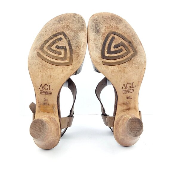 AGL Metalic T-Strap Metalic Sandal - Size 38 /‎ US 7.5 - Picture 8 of 8